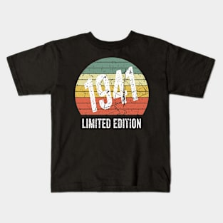 1941 Limited Edition Vintage Retro Style Birthday Design Kids T-Shirt